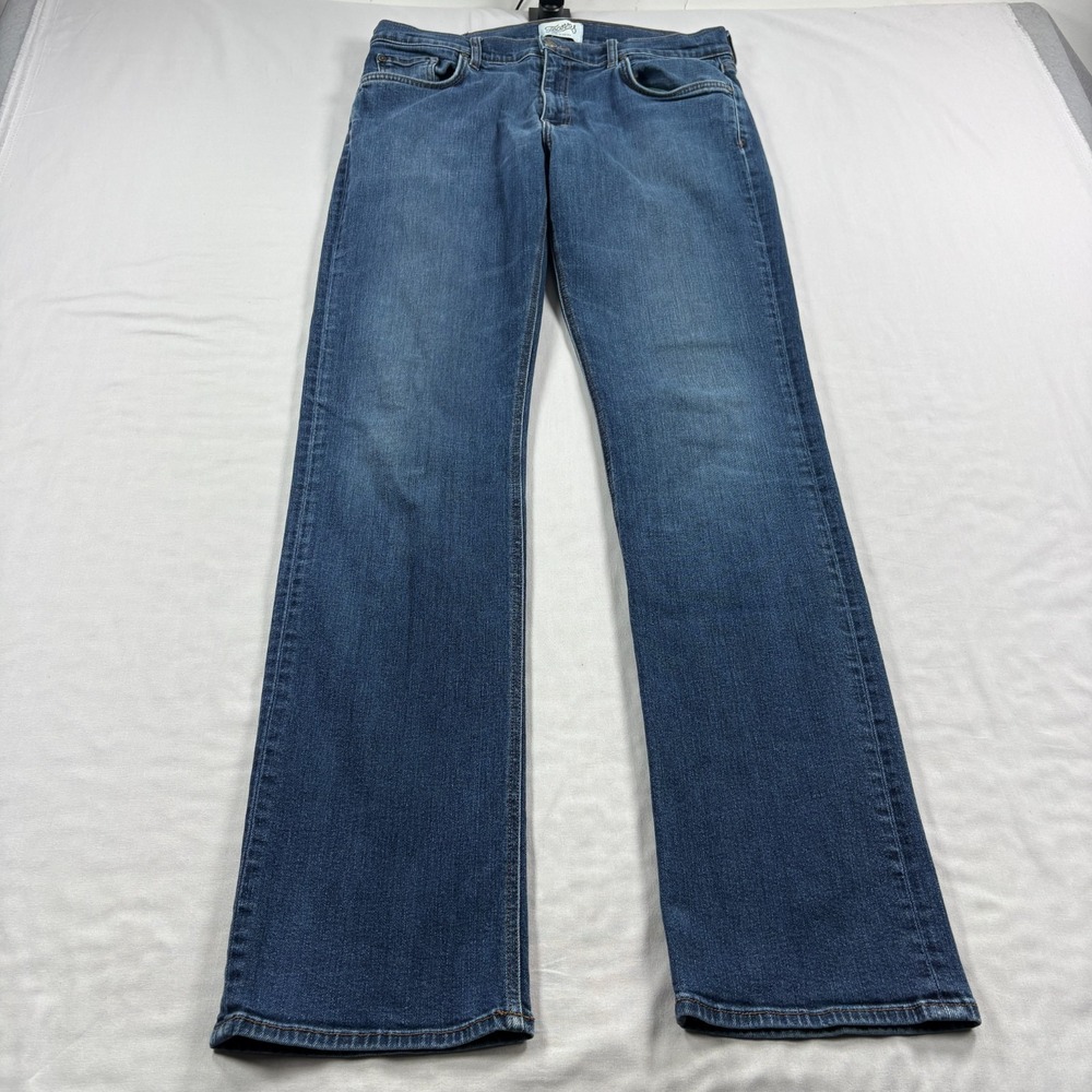 Tecovas Jeans Mens 34x34 Blue Slim Straight Stretch Denim Western Casual